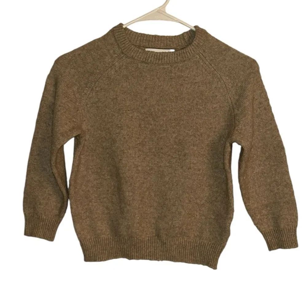 Zara Boys Wool Blend Crewneck Tan Sweater Top(Size 6-7 yrs)